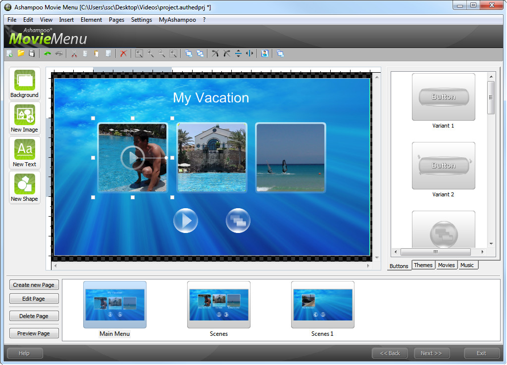 Ashampoo Movie Menu Screenshot