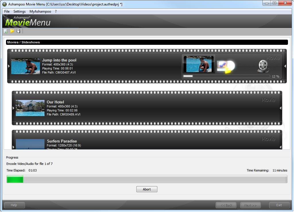 Ashampoo Movie Menu Screenshot