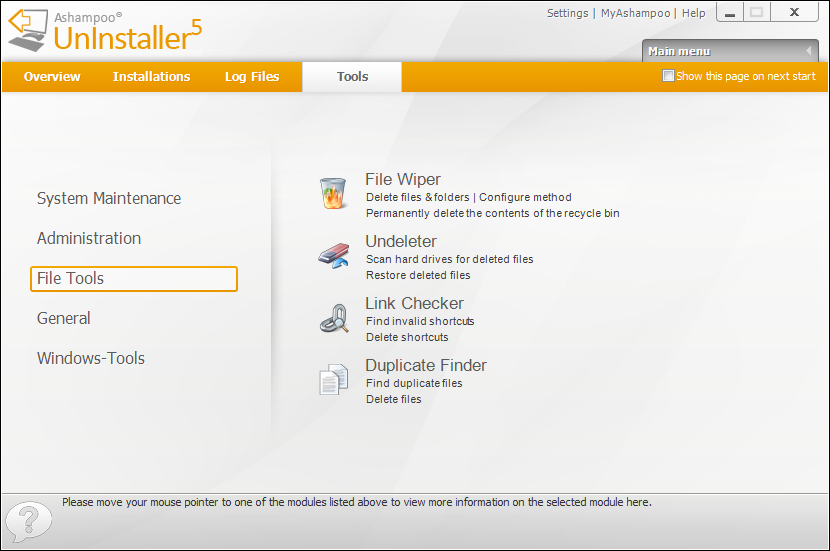 Ashampoo UnInstaller Screenshot