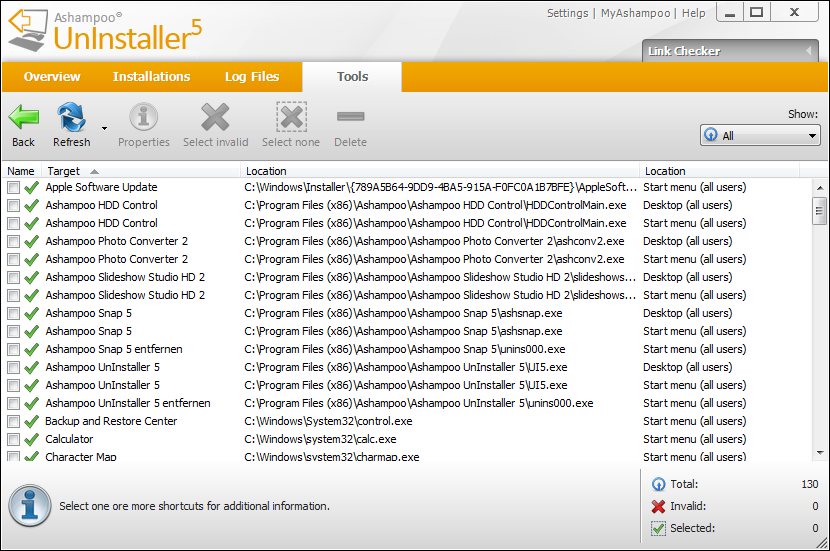 Ashampoo UnInstaller Screenshot