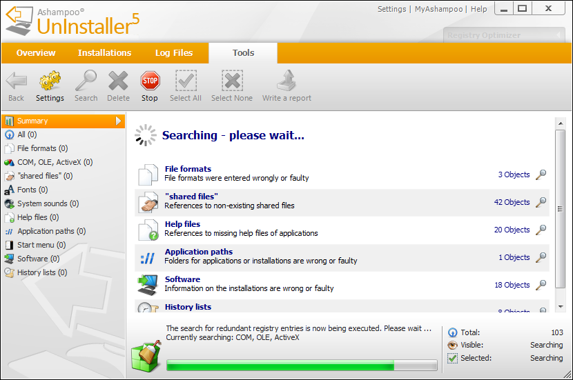 Ashampoo UnInstaller Screenshot