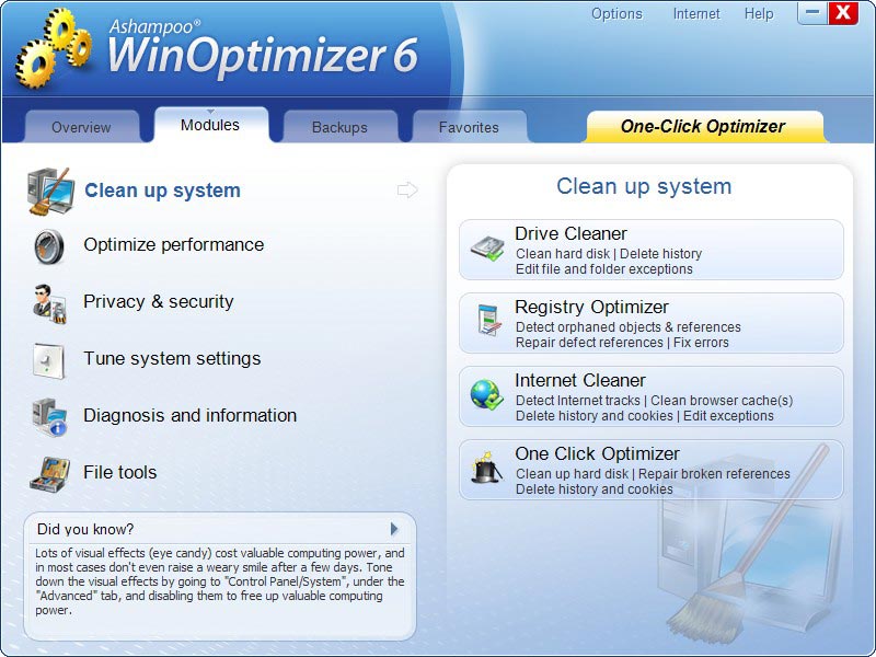 Ashampoo WinOptimizer _2010 ������ ������ ���� ���������   �������� WinOptimizer_6_modul