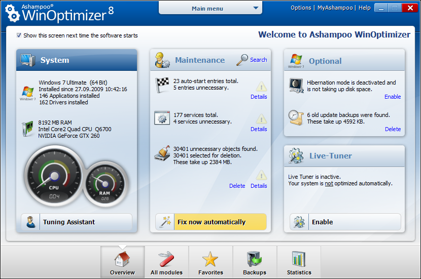 Ashampoo WinOptimizer 8 Full