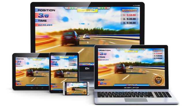 Auf jedem Gerät in bester Qualität spielen Auf jedem Gerät in bester Qualität spielen