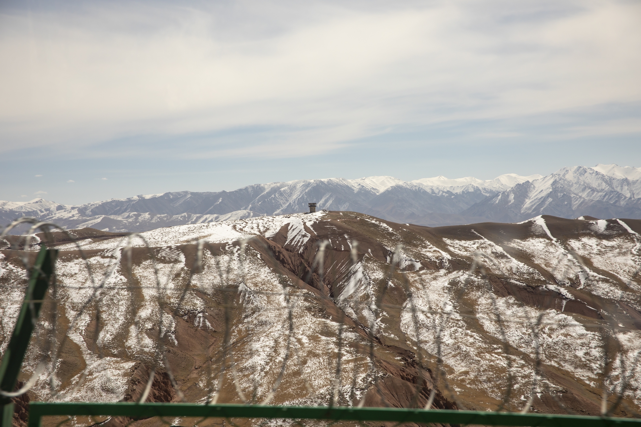 The closely-guarded border between Kyrgyzstan The closely-guarded border between Kyrgyzstan
