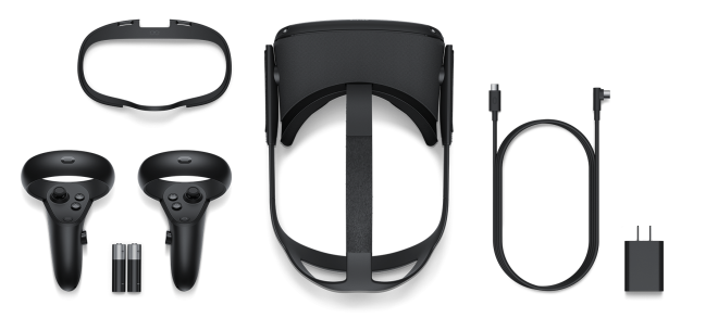 Der Lieferumfang der Oculus Quest Der Lieferumfang der Oculus Quest