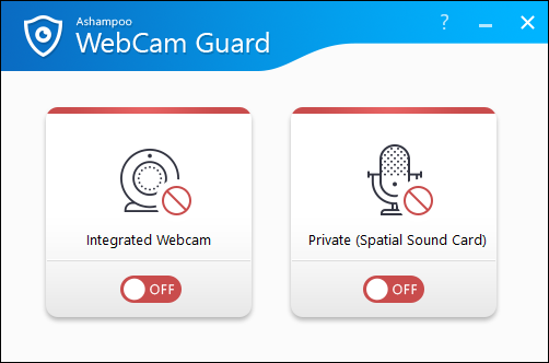 Ashampoo WebCam Guard - OFF