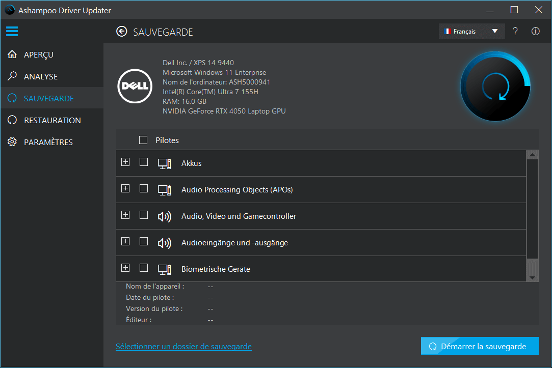 Backup your old drivers