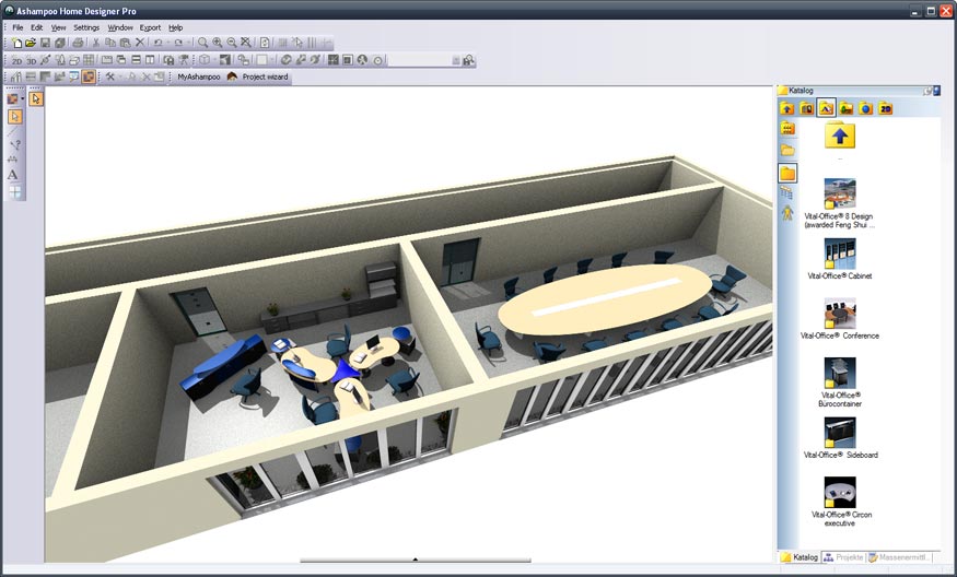 3D view office & conference room