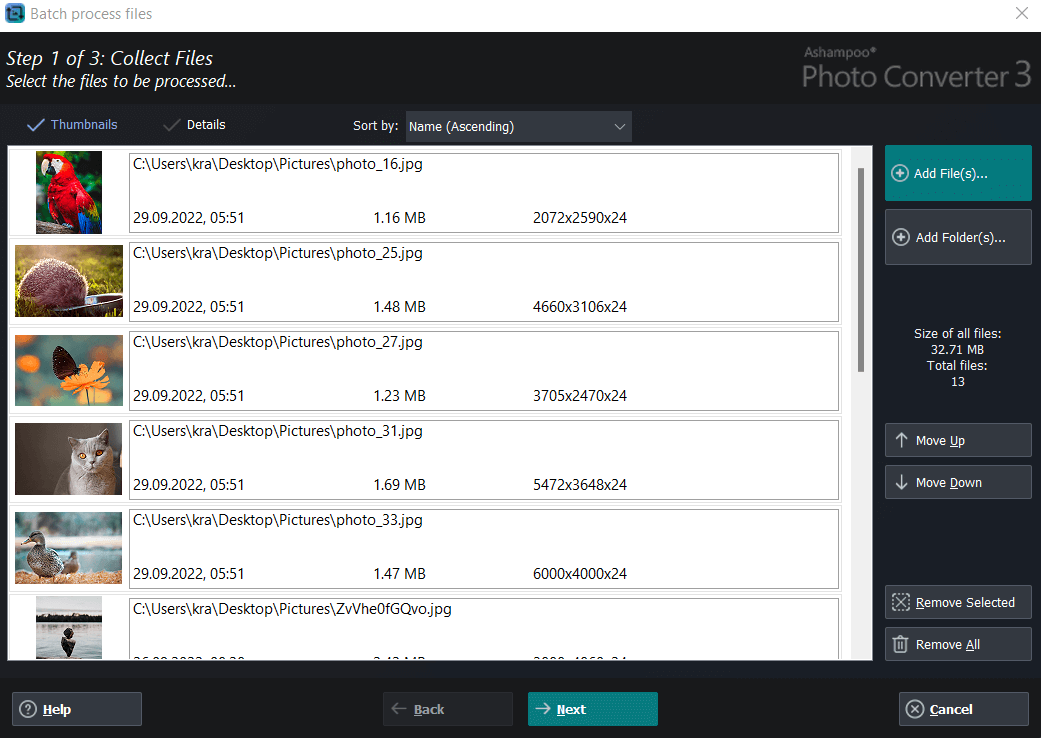Ashampoo® Photo Converter 3 - Batch
