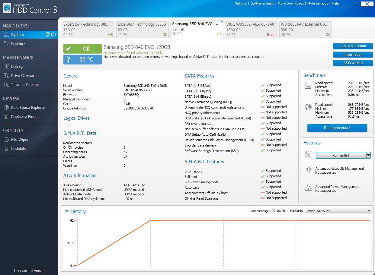 Ashampoo® HDD Control 3 Overview