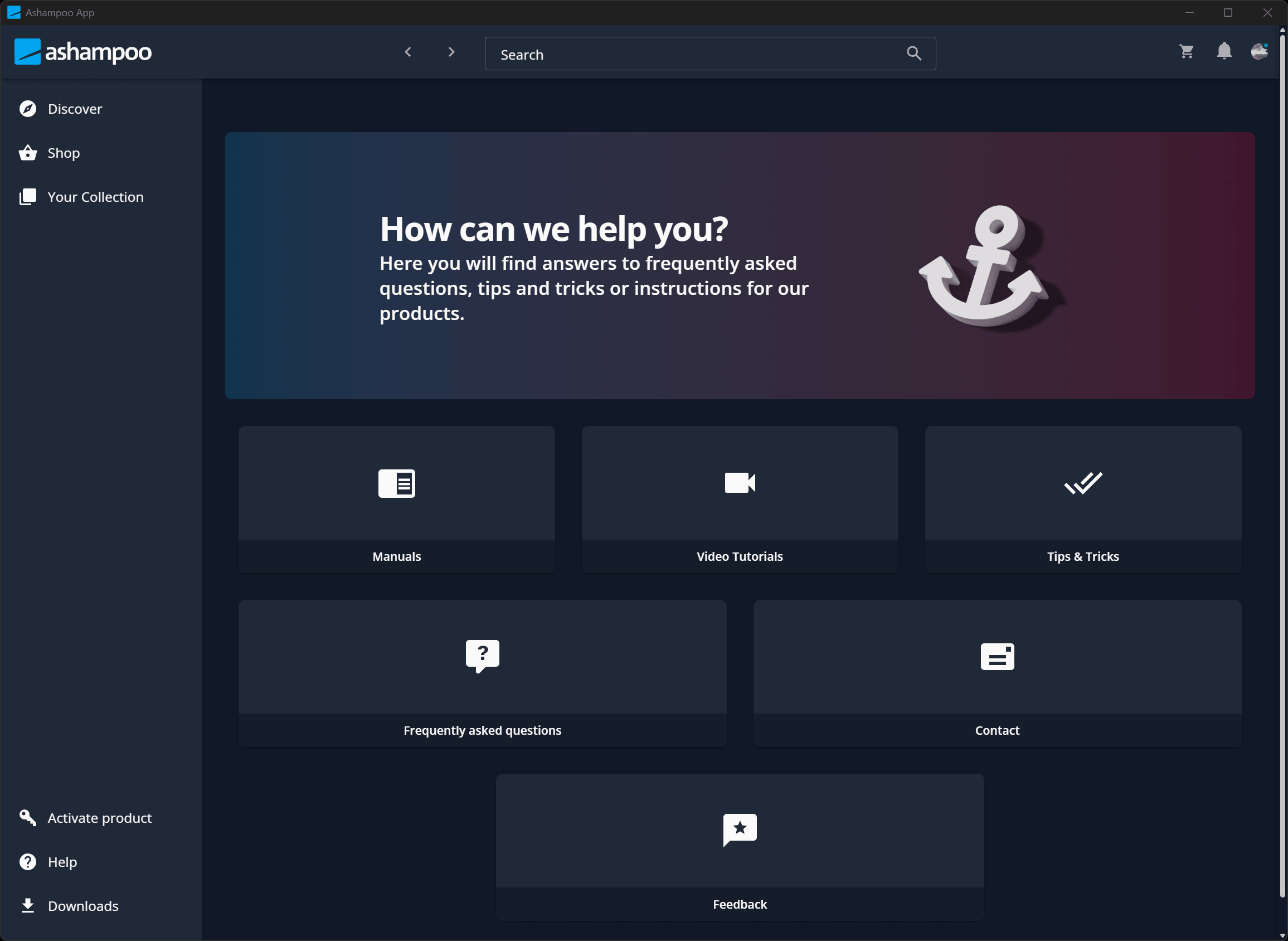 Ashampoo® App - Support Center