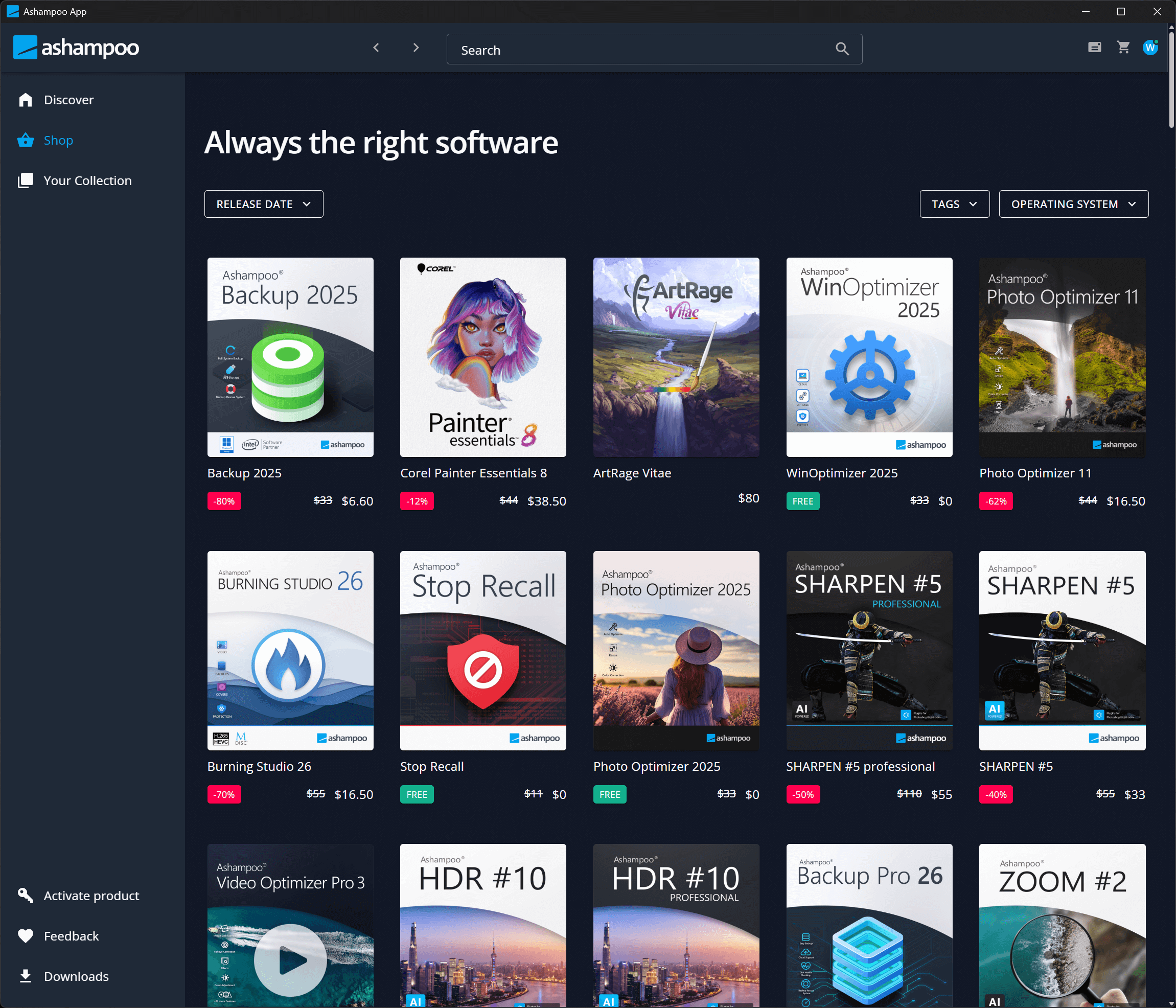 Ashampoo® App - Search & browse