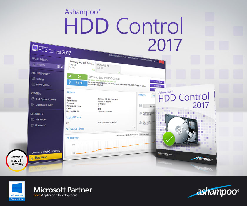 HDD Control 2017: Controllare stato di salute di un Hard Disk