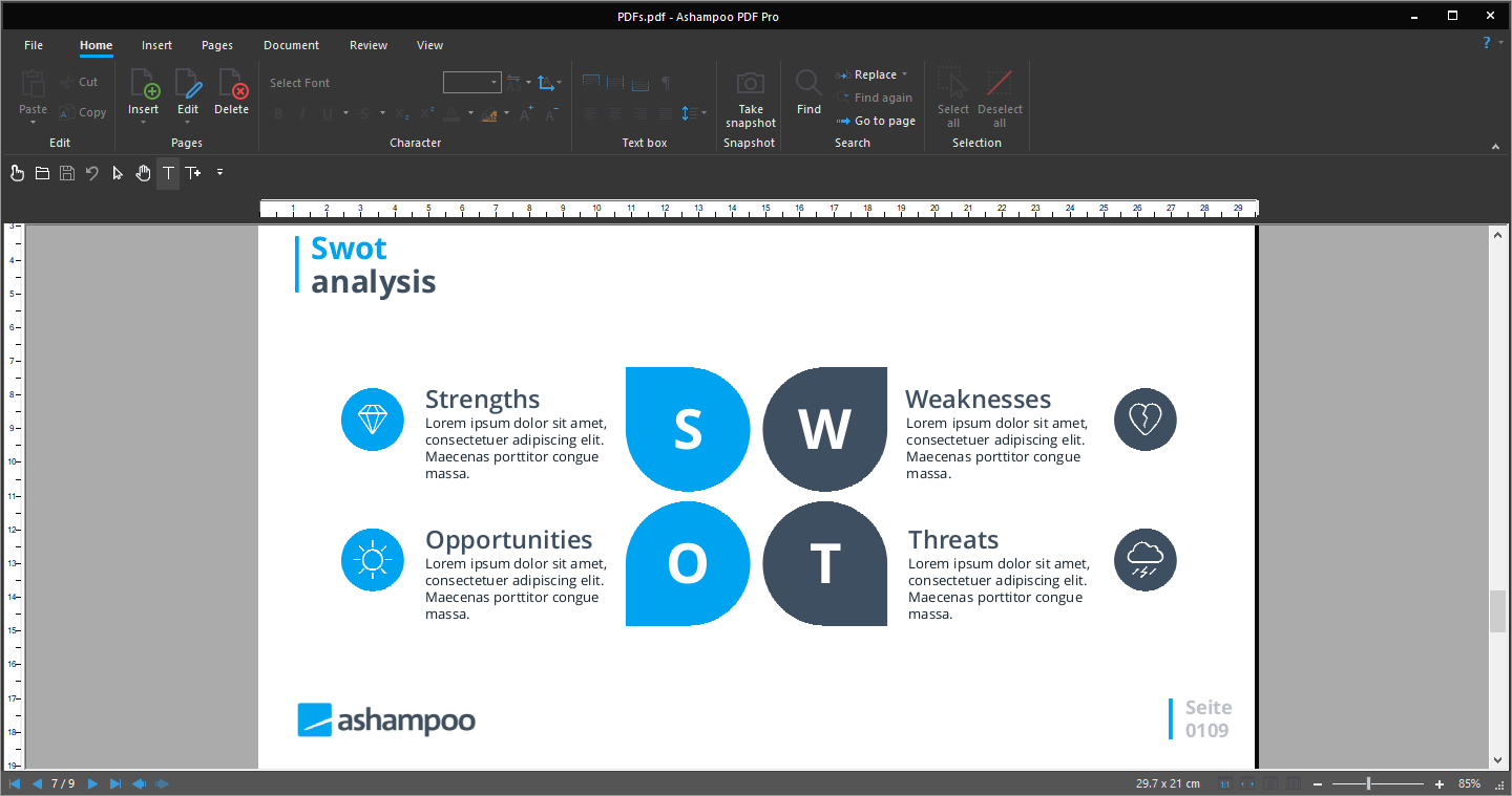 Ashampoo PDF Pro 5 - Dark skin