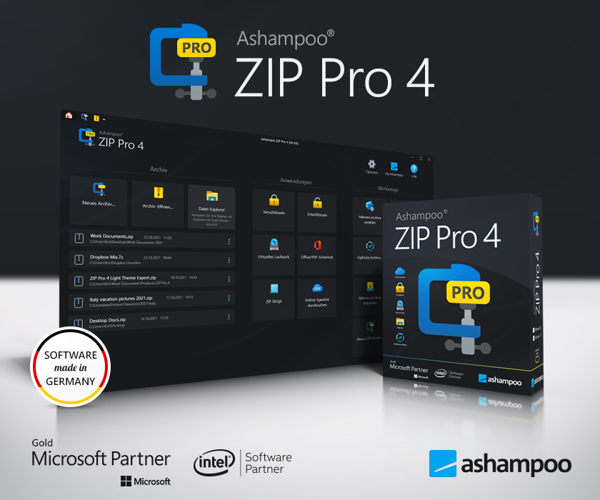 Ashampoo Zip Pro 4.50.01 for windows instal