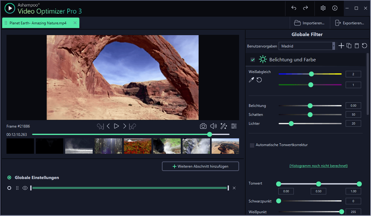 Ashampoo Video Optimizer Pro 3 - Effekte 