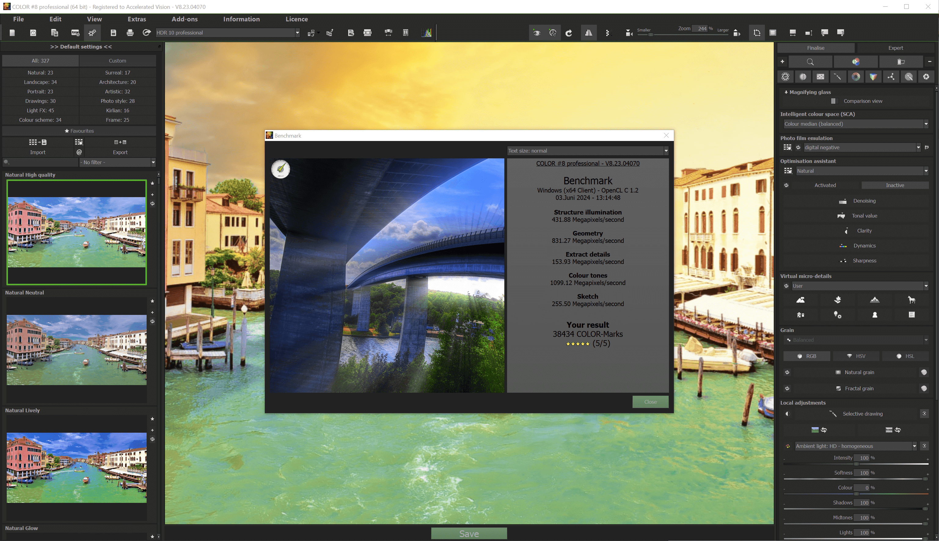 COLOR #8 professional - Benchmark