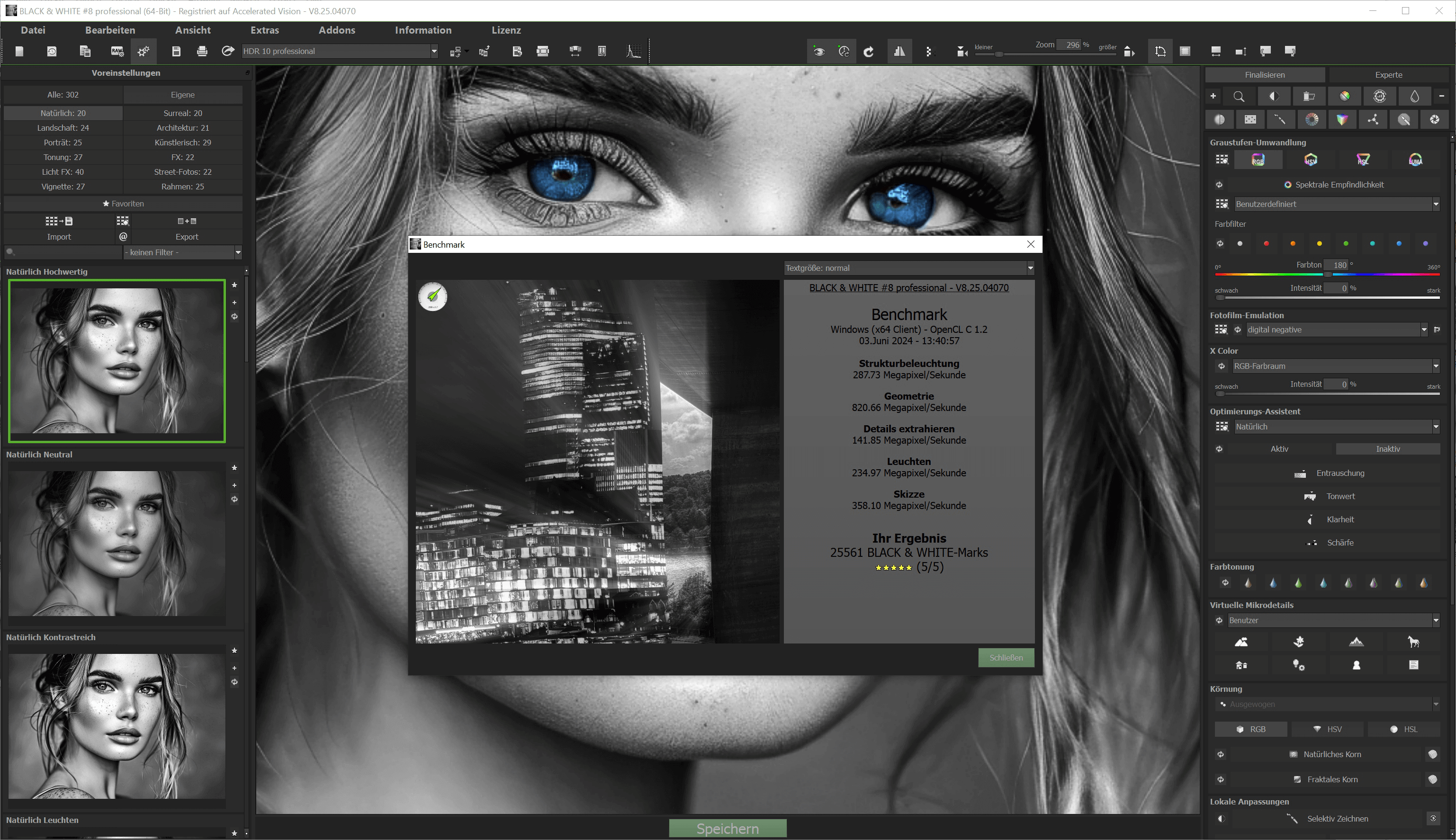 BLACK & WHITE #8 professional - Benchmark 