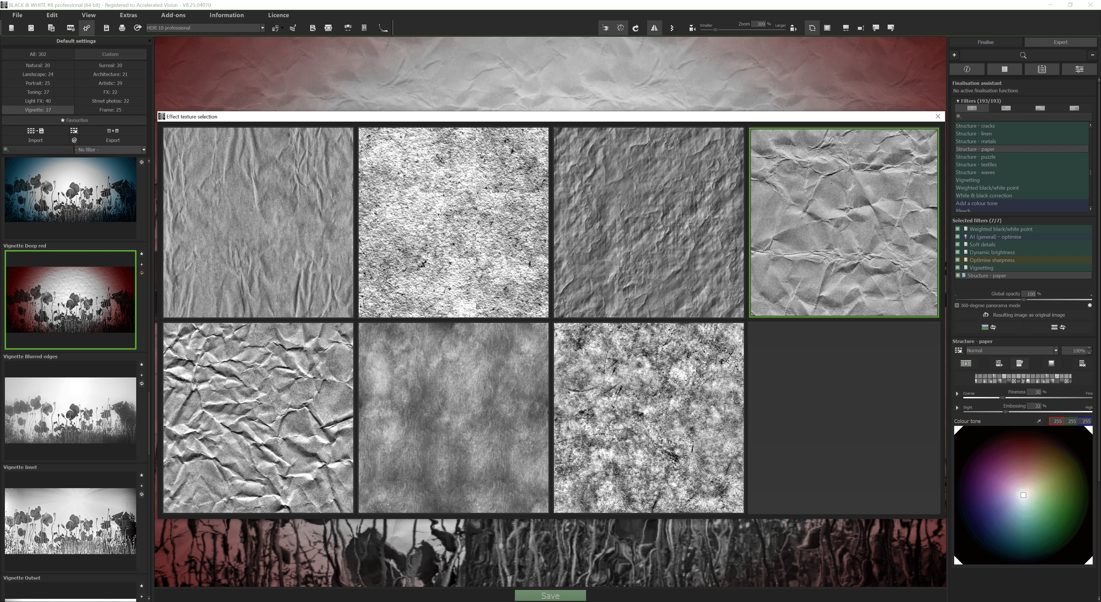 BLACK & WHITE #8 professional - Effect 