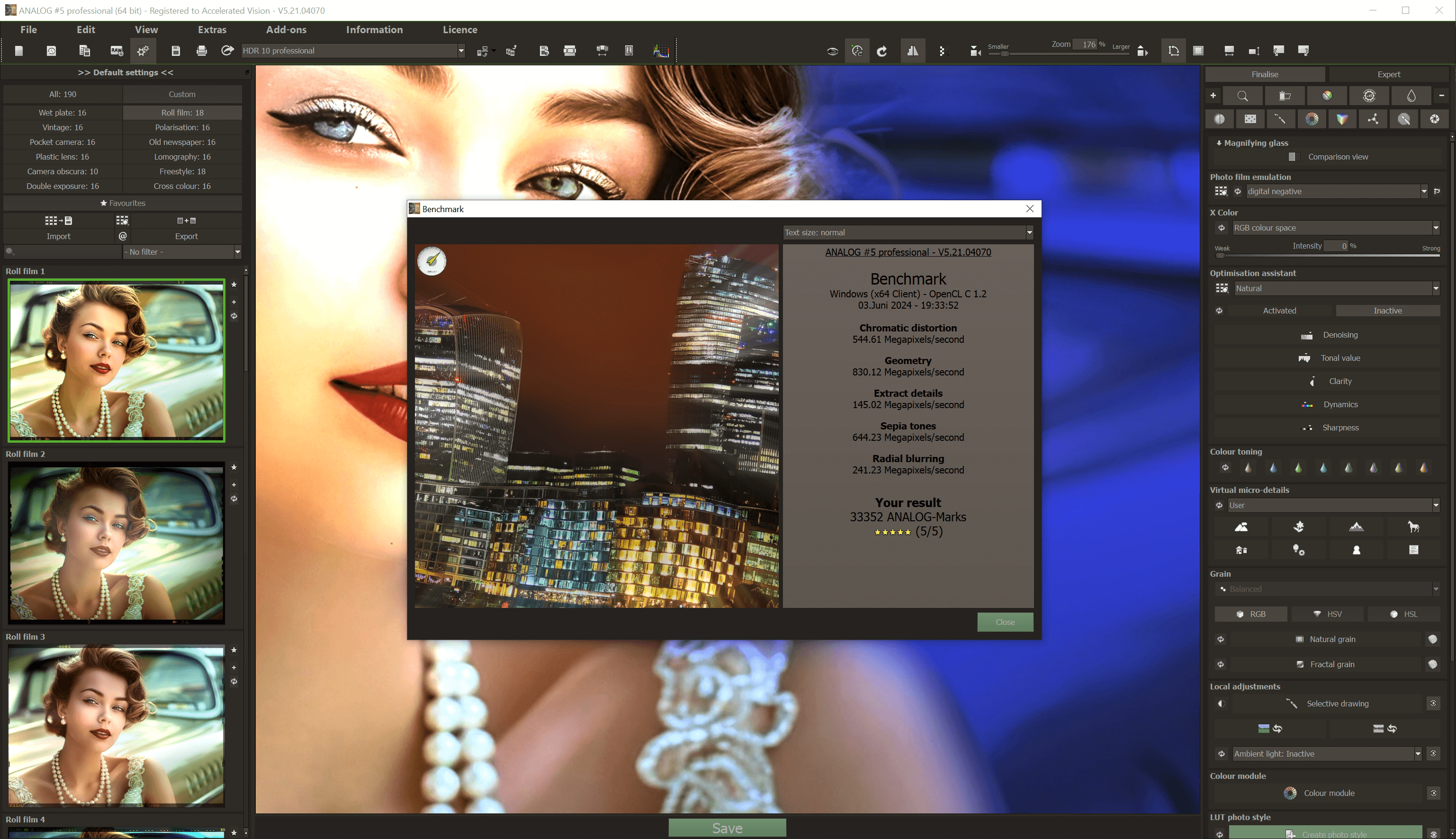 ANALOG #5 professional - Benchmark