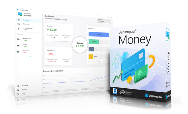 Screenshot Ashampoo® Money - Screenshot & box