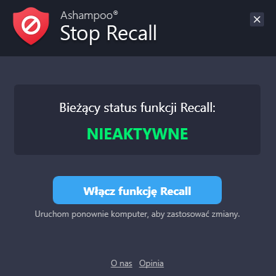 Ashampoo® Stop Recall - Strona główna