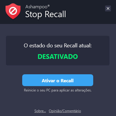 Ashampoo® Stop Recall - Página inicial