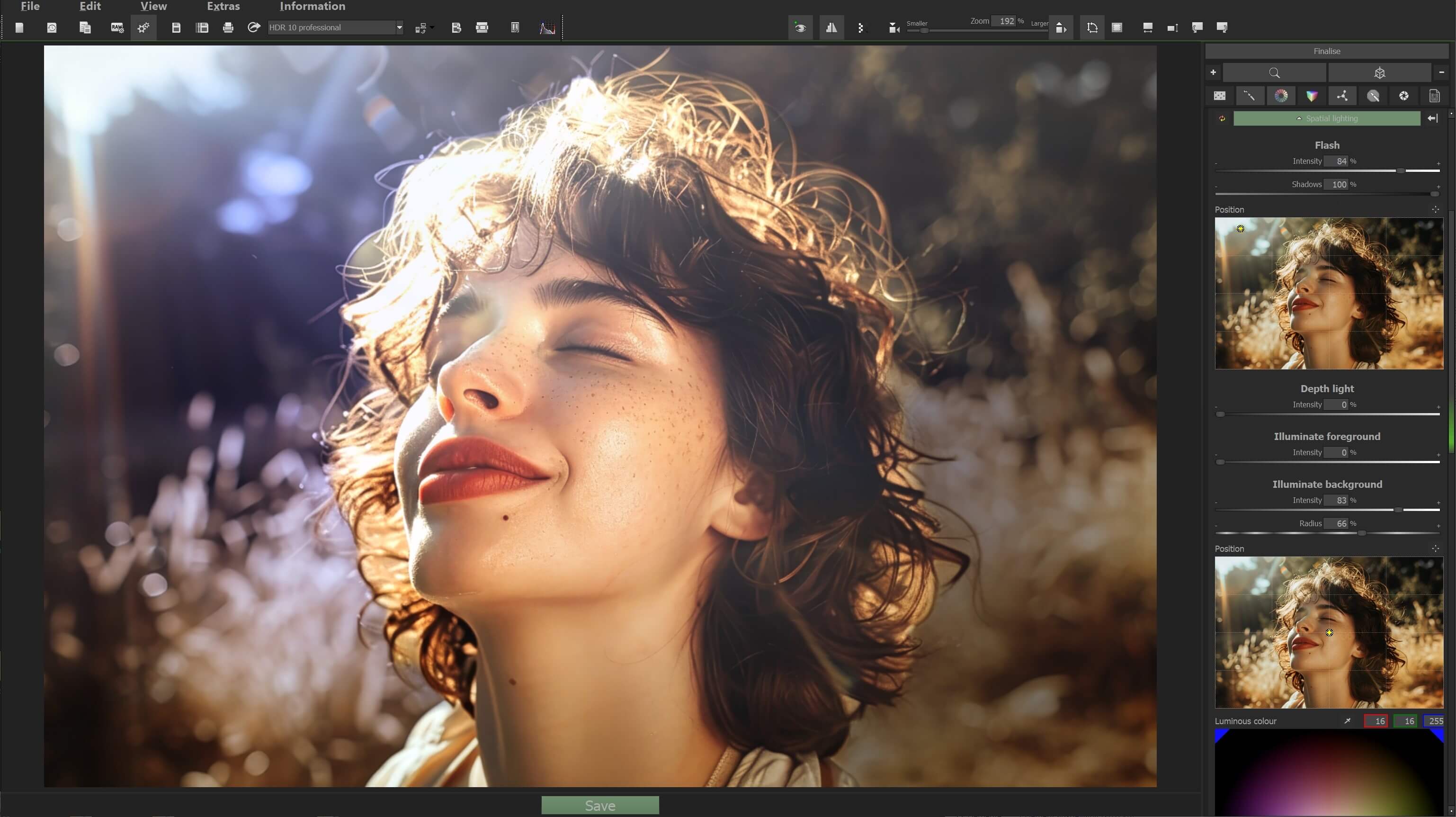 Ashampoo Foto 3D #1 - Light settings