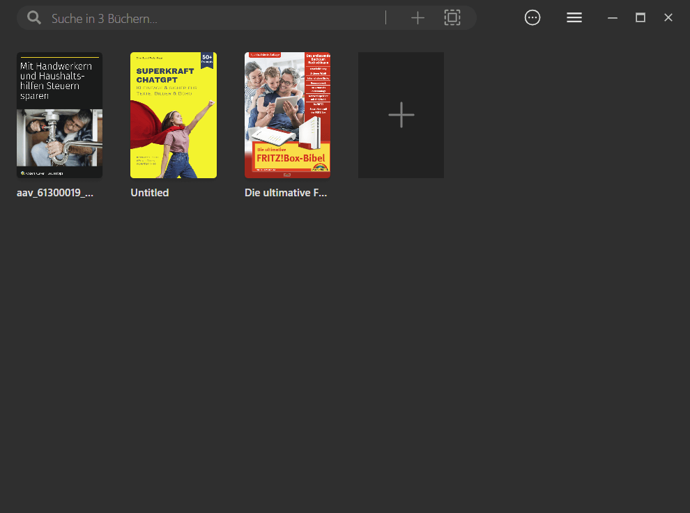 Ashampoo E-Book Reader - Bibilothek