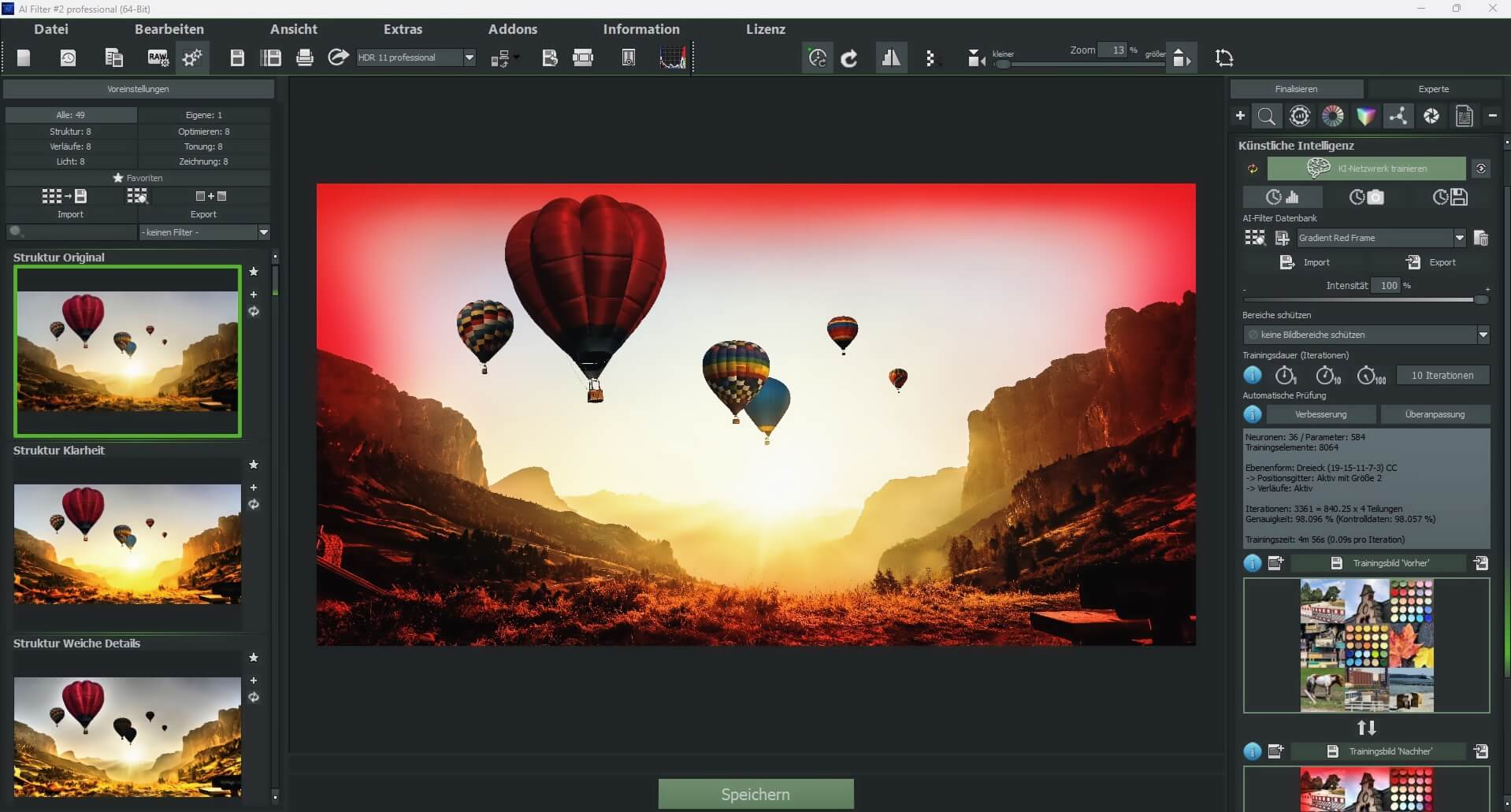 Ashampoo® AI Filter #2 professional  - Interface