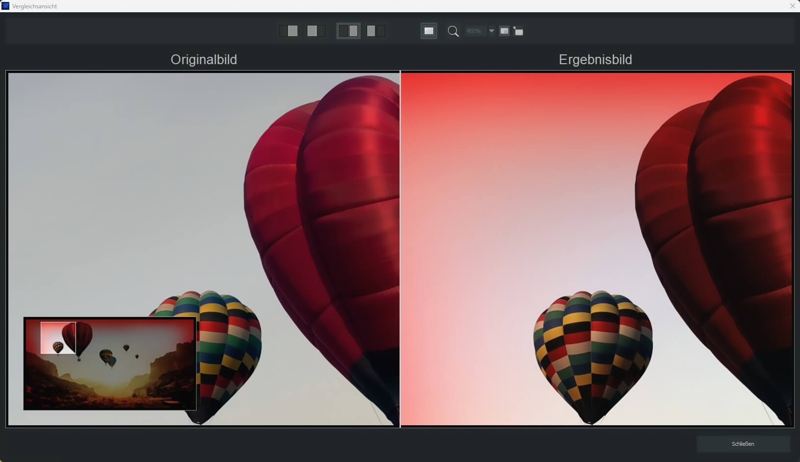 Ashampoo® AI Filter #2 professional  - Vergleichsansicht