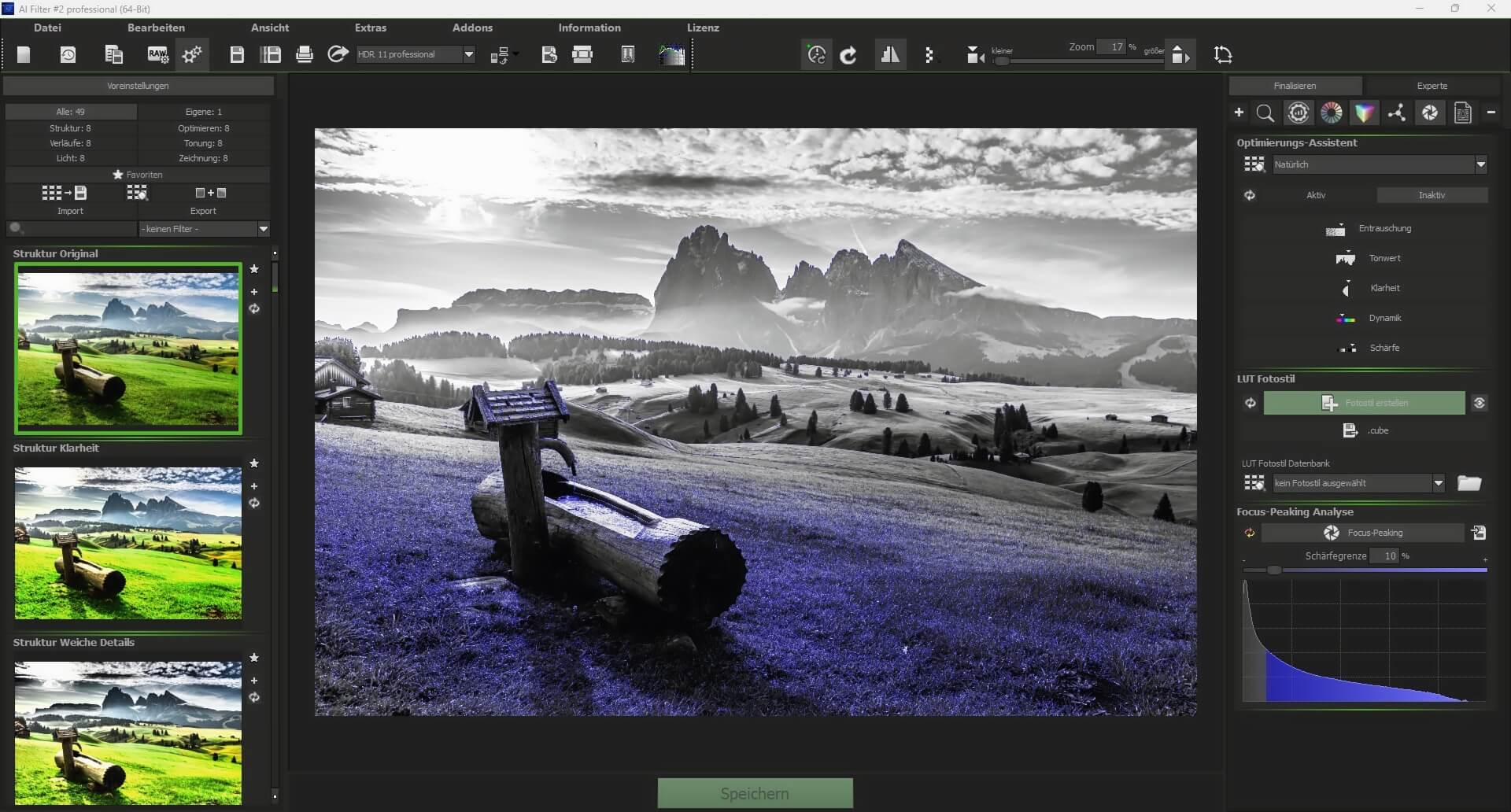 Ashampoo® AI Filter #2 professional  - Focus Peaking