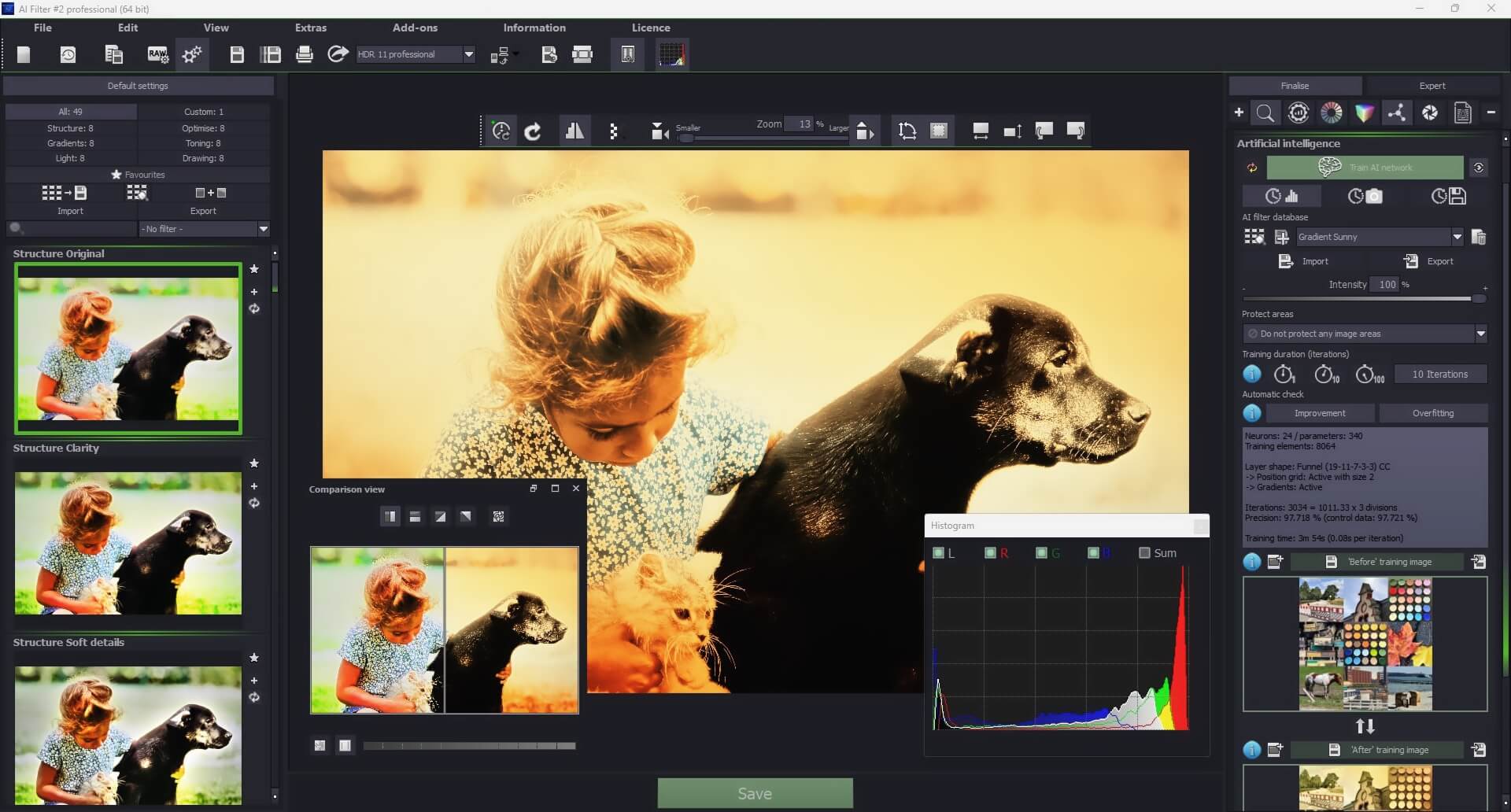 Ashampoo® AI Filter #2 professional - Interface elements