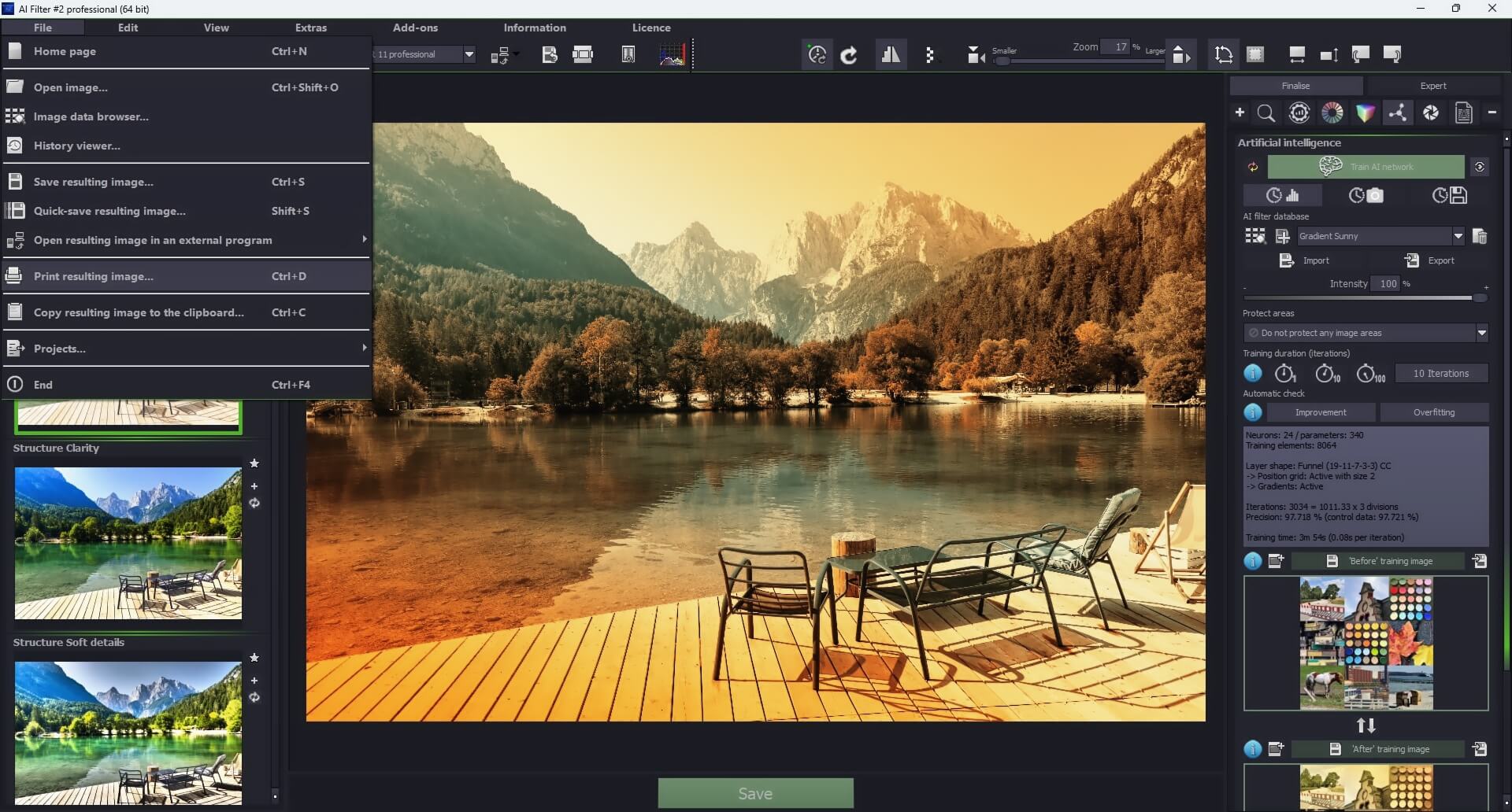 Interface file menue