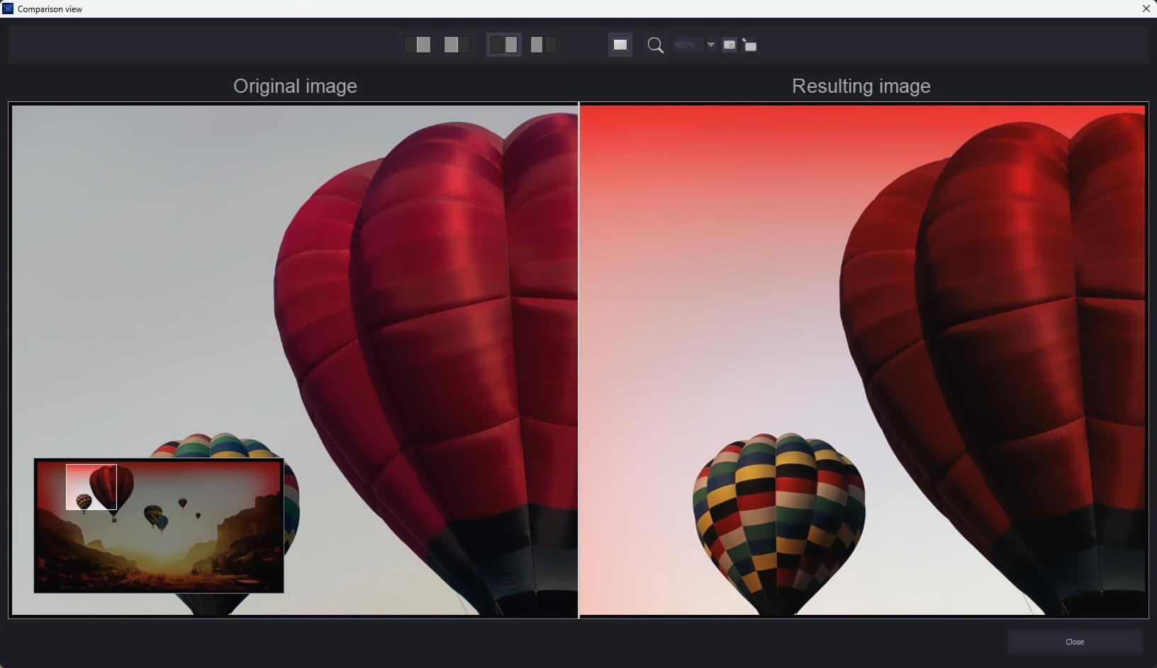 Ashampoo® AI Filter #2 professional - Comparison view