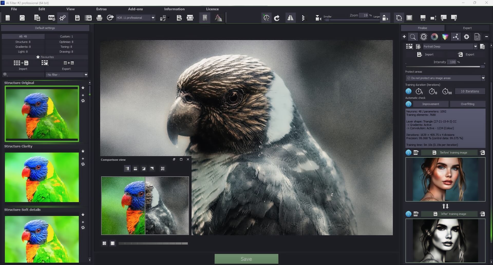 Ashampoo® AI Filter #2 professional - AI module before-after-image