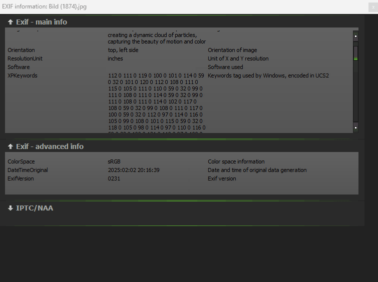 Exif info