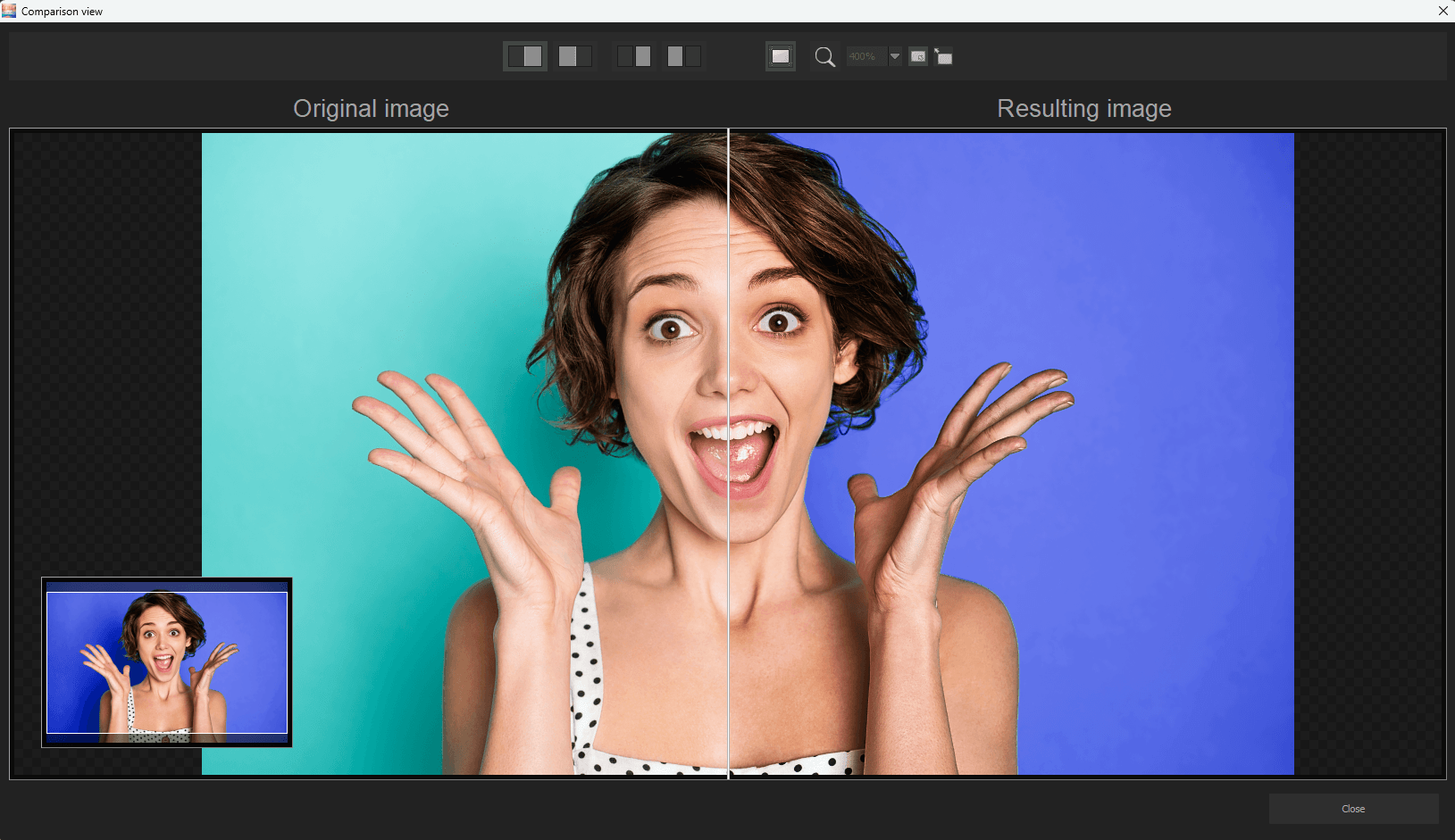 Comparison view