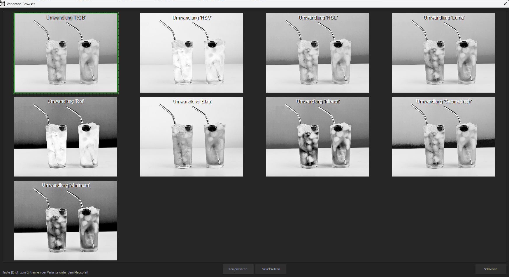 Variantenbrowser