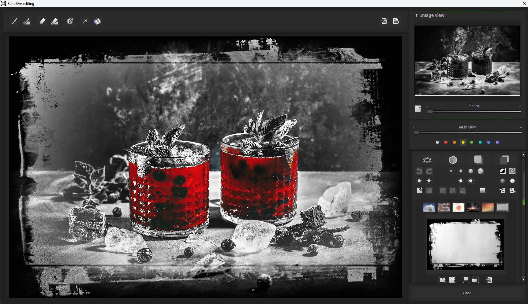 Frame selective editing