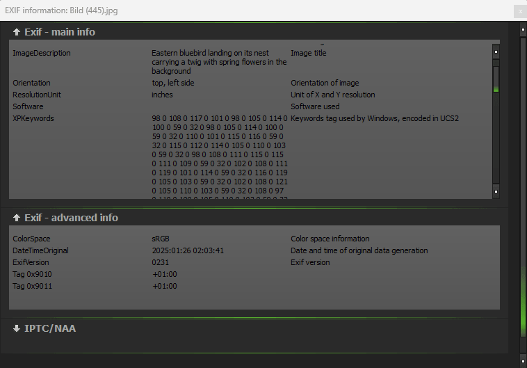 Exif info