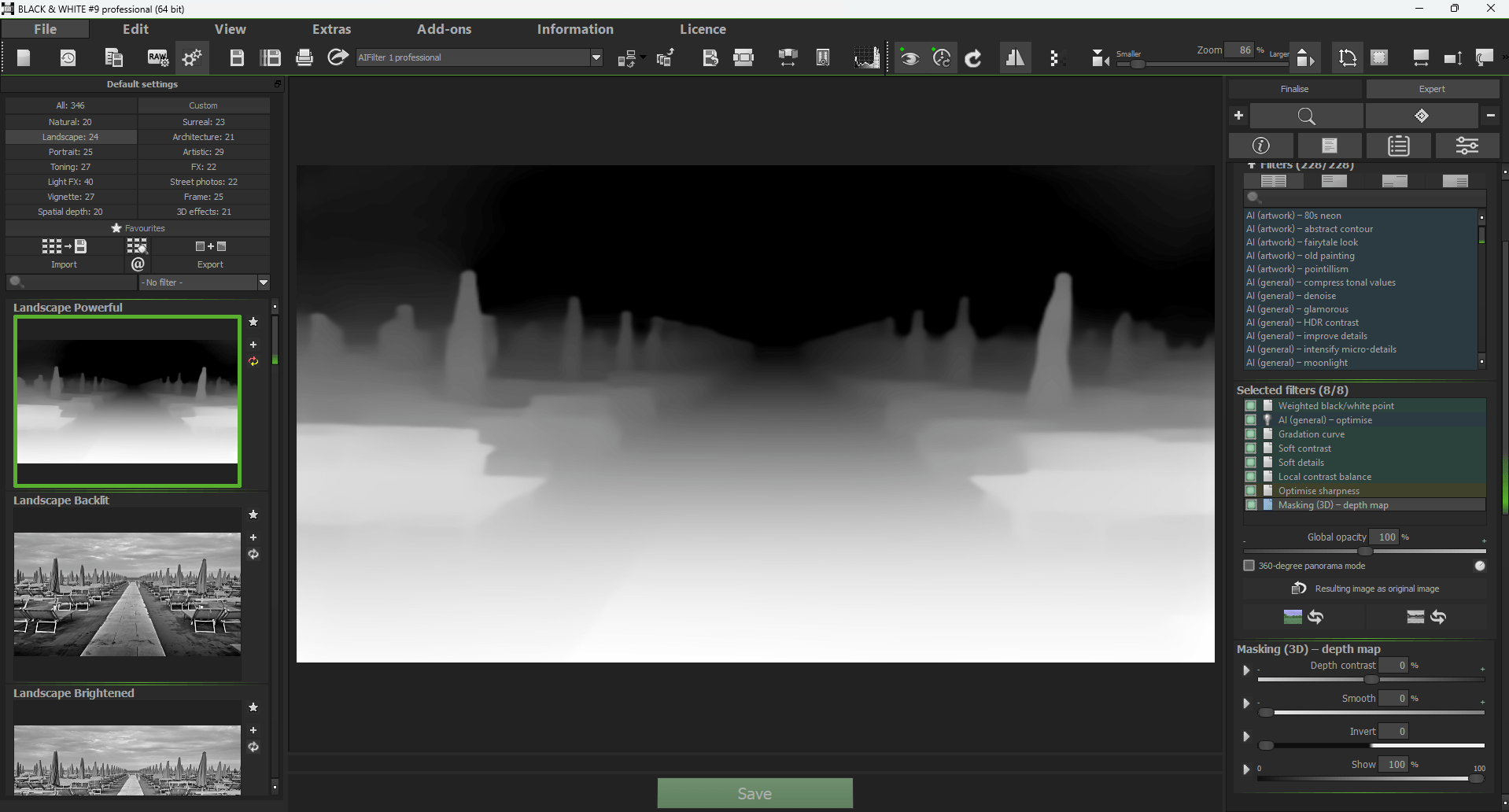 Masking  depth map