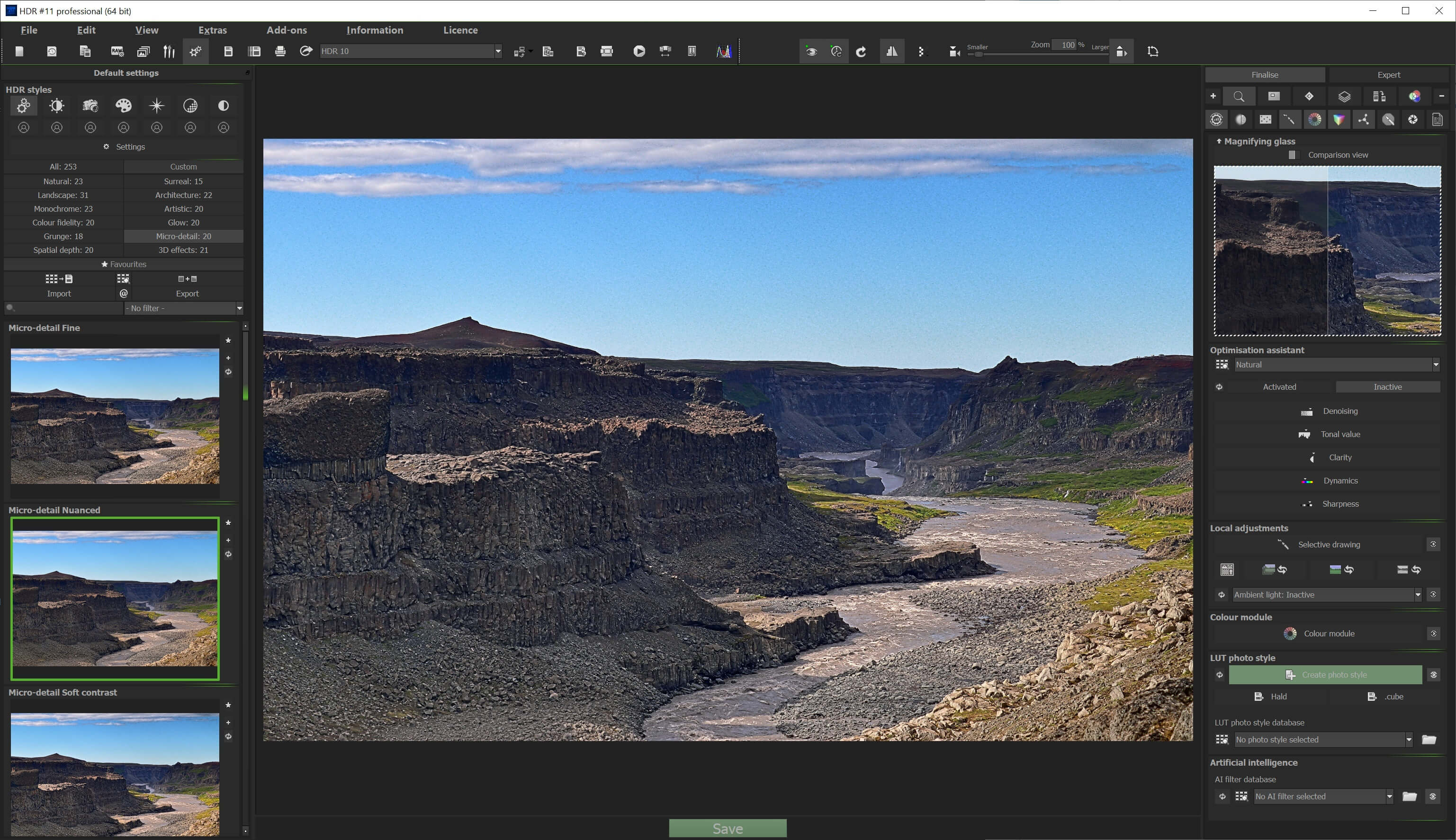 Ashampoo® HDR #11 - Interface