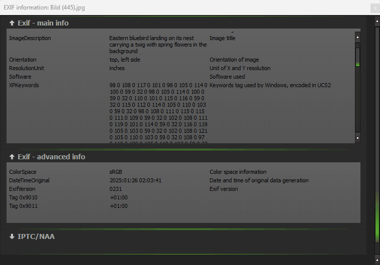 Exif info