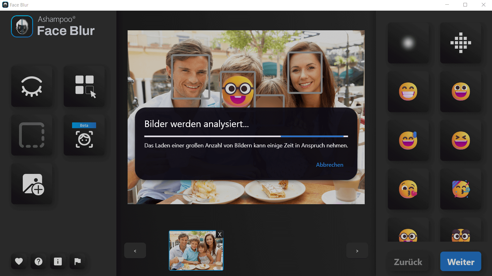 Ashampoo® Face Blur - Analyse 