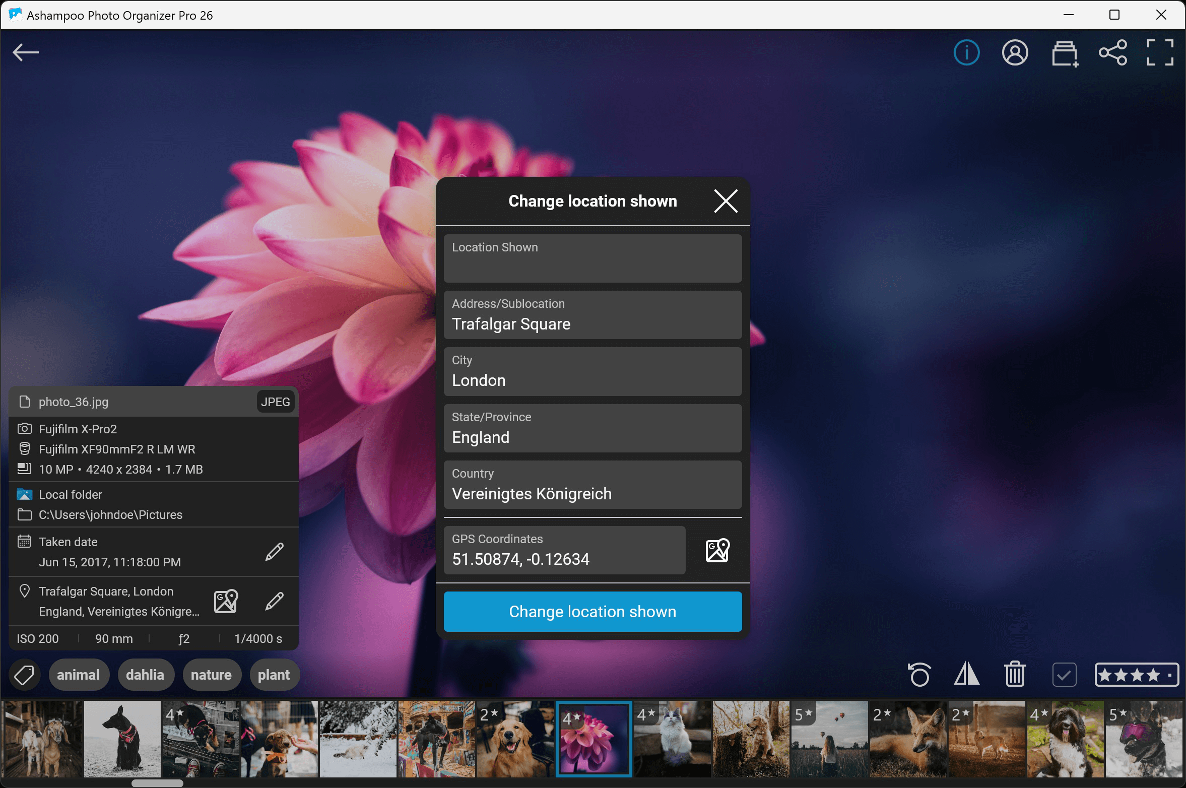 Ashampoo® Photo Organizer Pro 26 - Location
