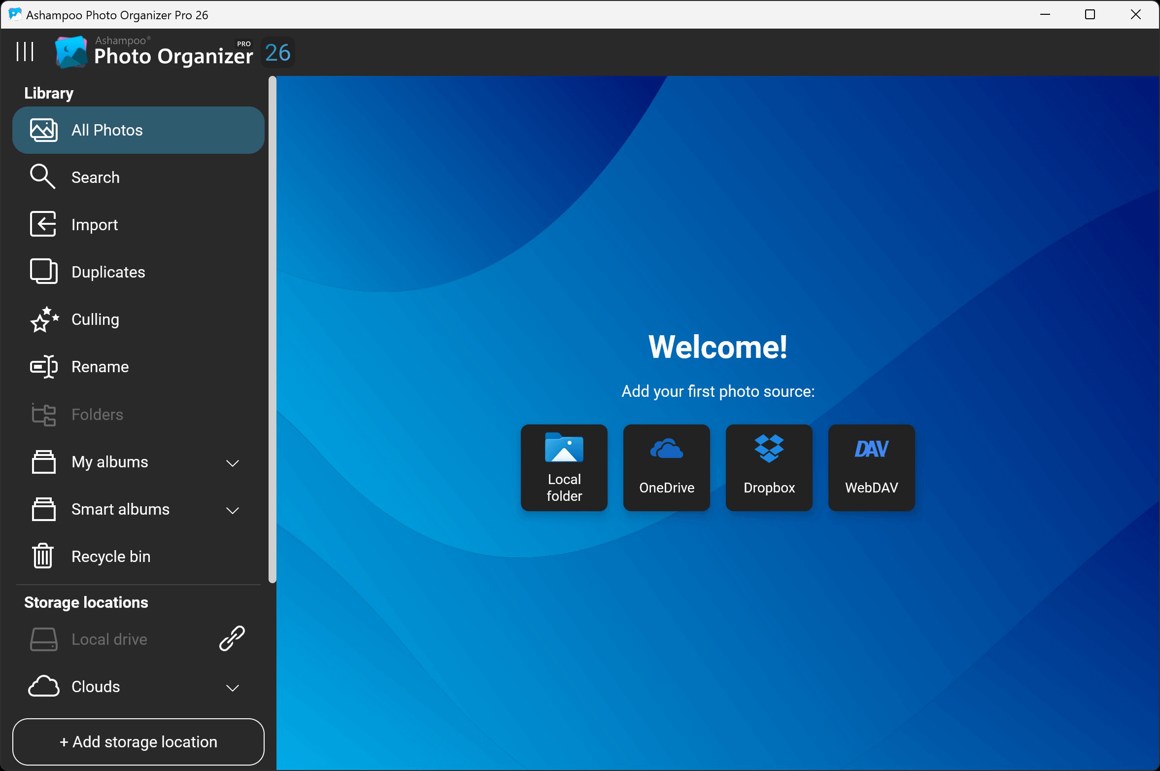 Ashampoo Photo Organizer Pro 26 - Start