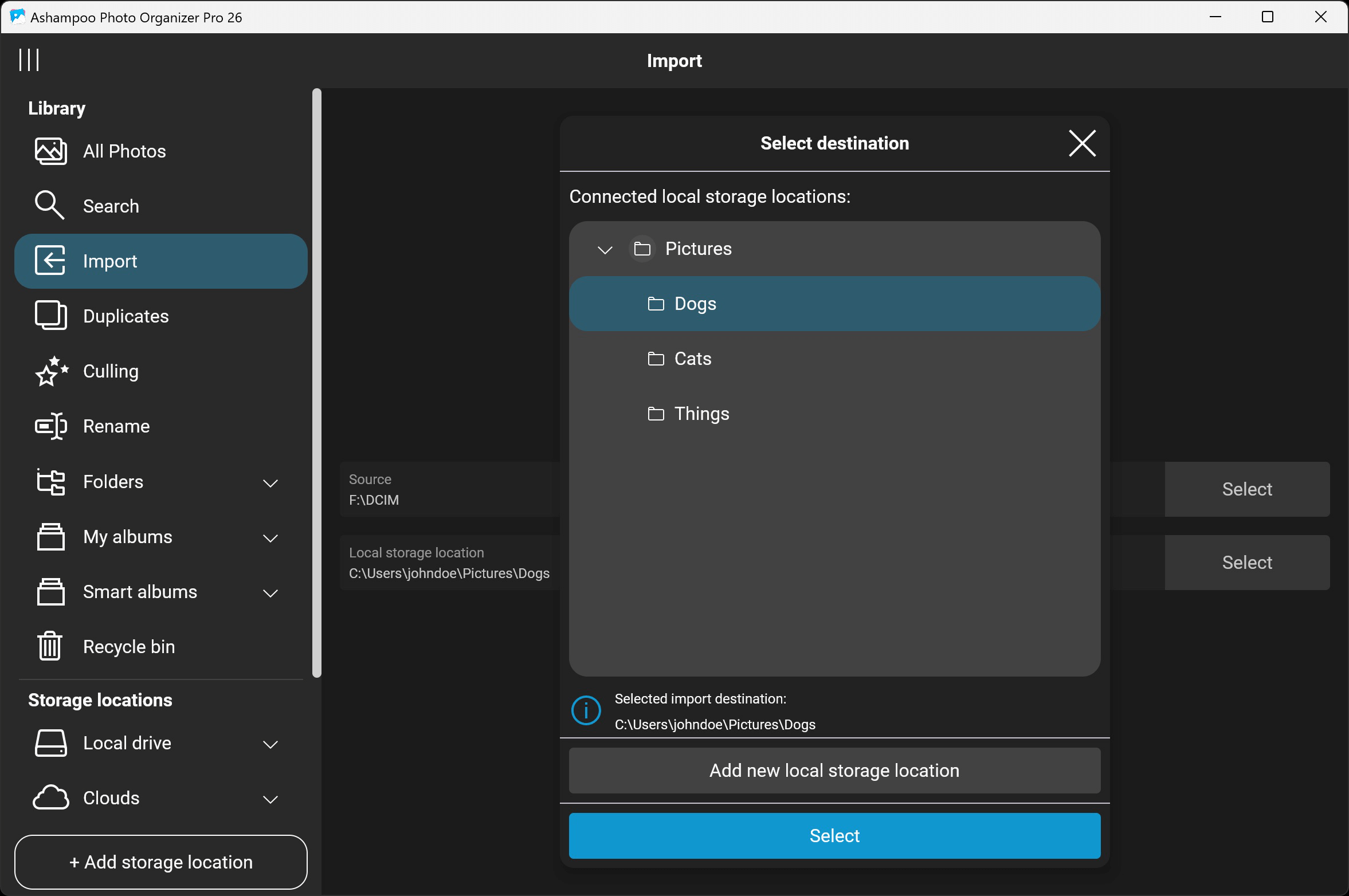 Ashampoo® Photo Organizer Pro 26 - Import