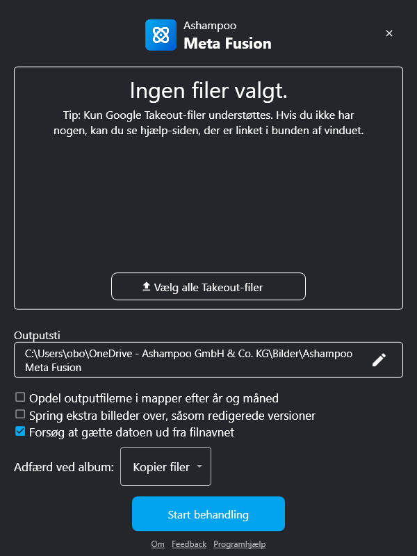 Ashampoo® Meta Fusion - Home